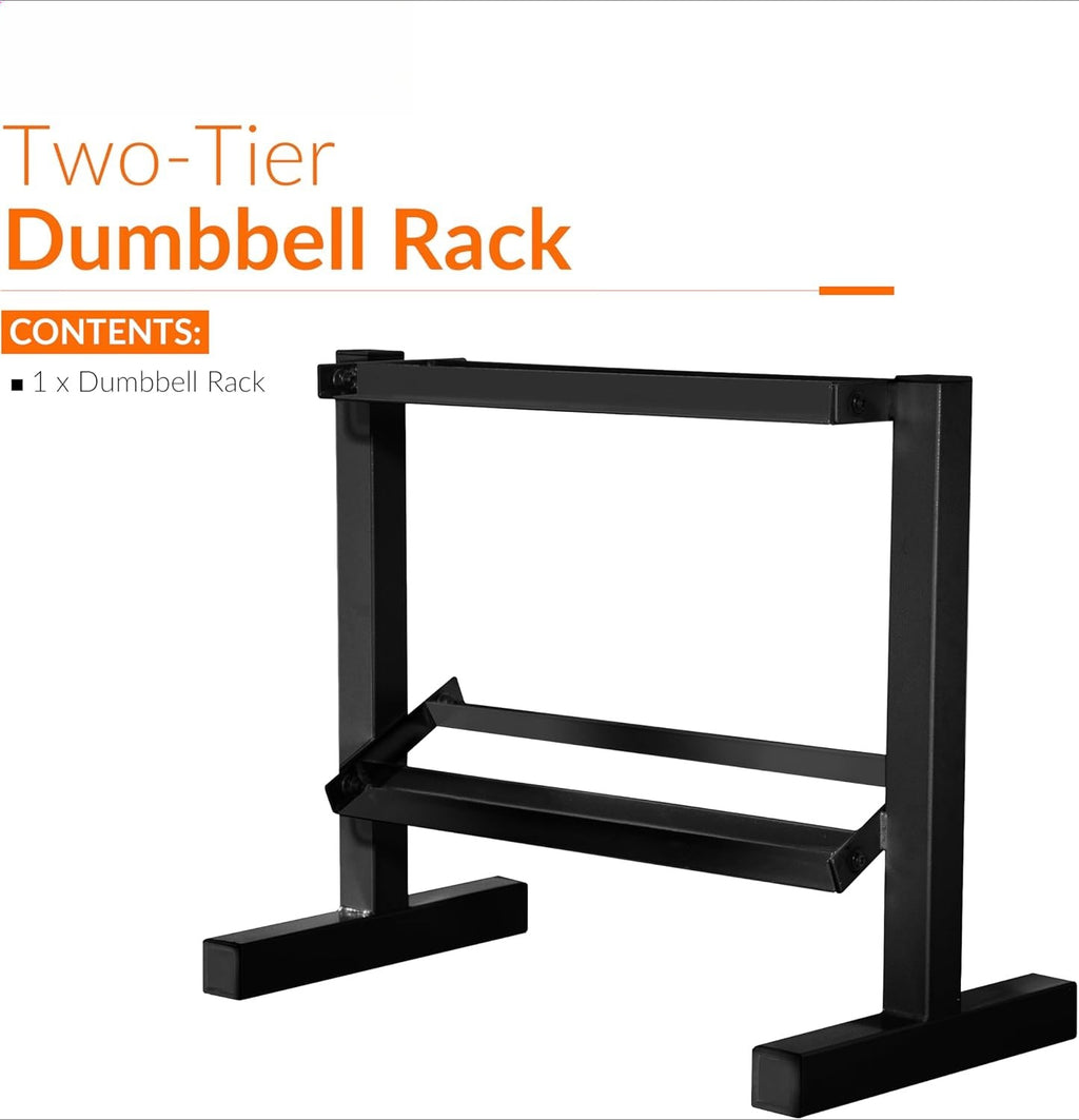 Two Tier Steel Hex Dumbbell Storage Rack