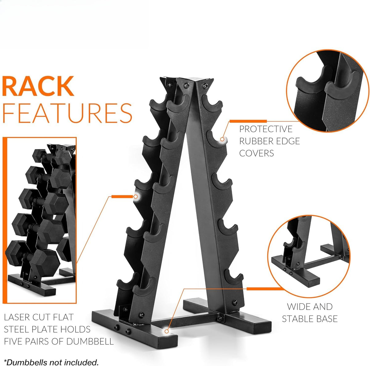 Compact Multi-Tier Dumbbell Storage Rack