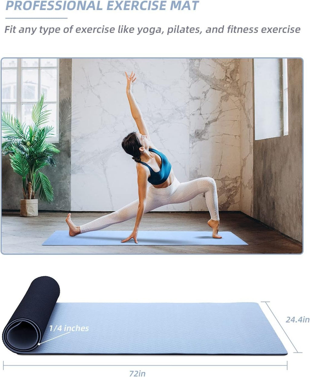 Thick TPE Non-Slip Yoga Mat