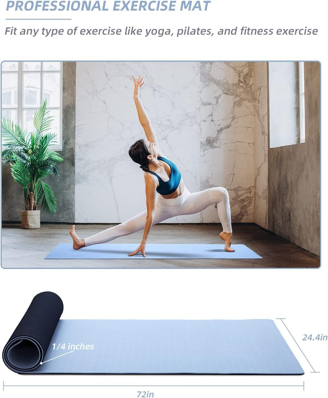 Thick TPE Non-Slip Yoga Mat