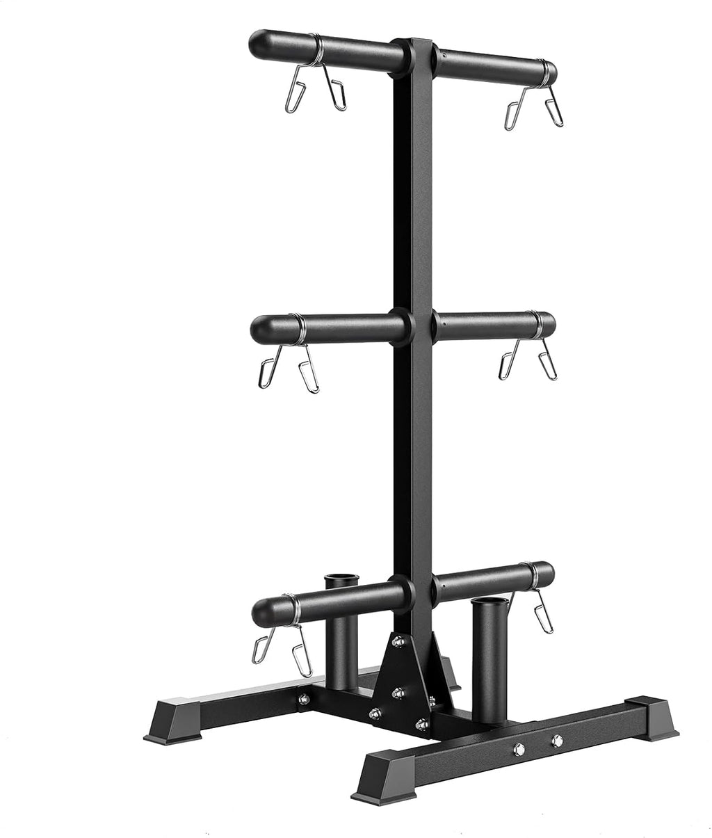 Heavy Dual Size Plate Barbell Storage Rack