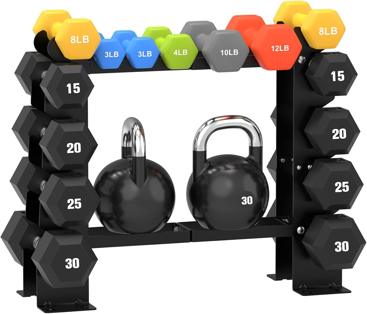 Five Tier Heavy Steel Dumbbell Storage Rack