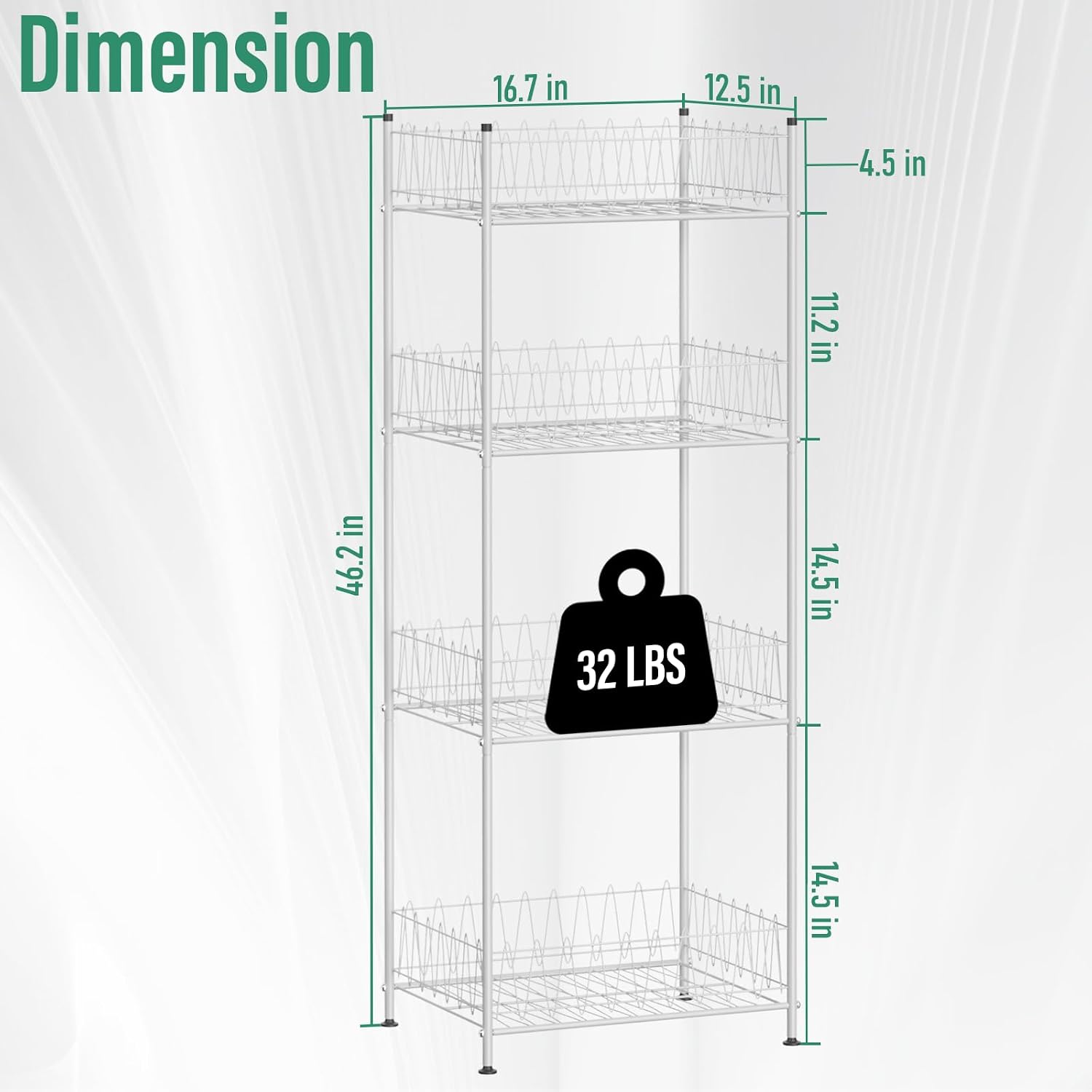 4-Tier Metal Bottle Storage Stand