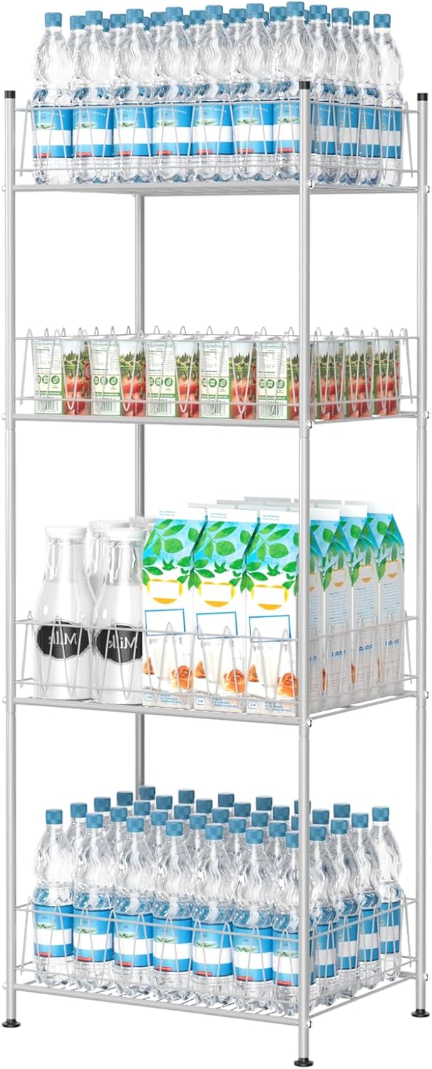 4-Tier Metal Bottle Storage Stand