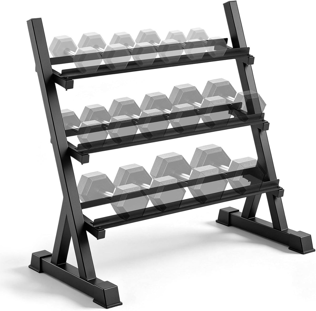Steel Three Tier Dumbbell Storage Rack