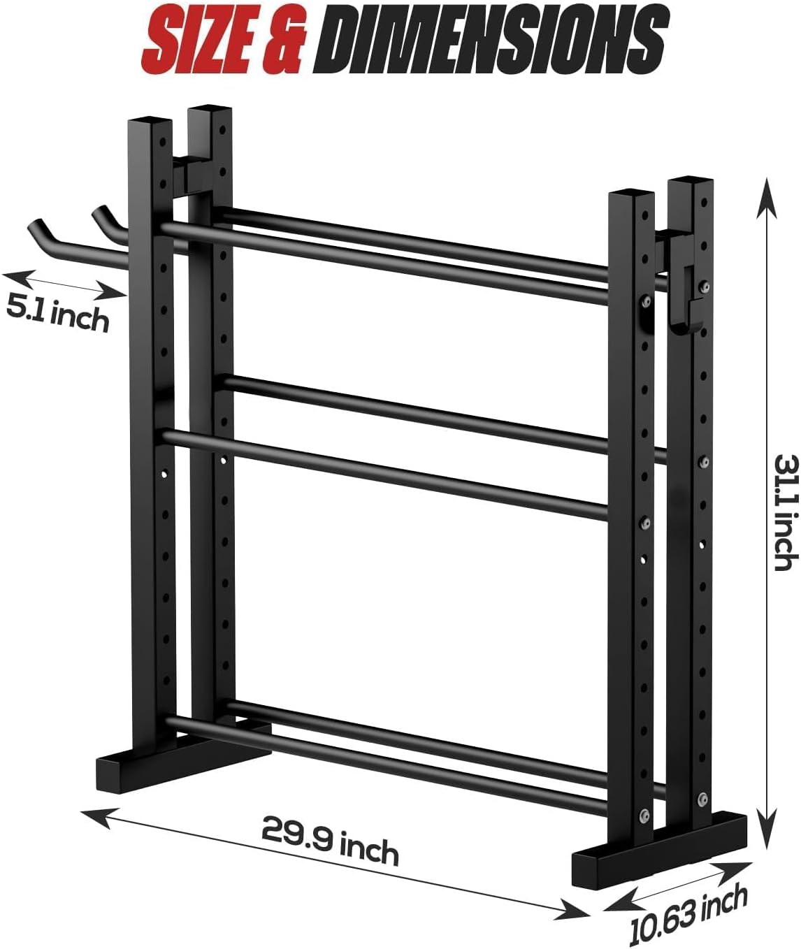Three Tier Compact Dumbbell Storage Rack