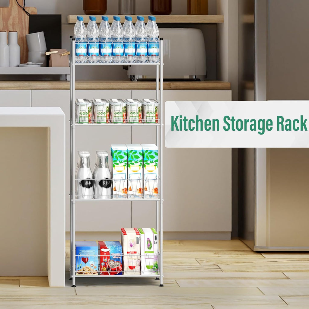 4-Tier Metal Bottle Storage Stand