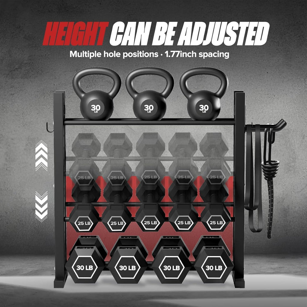 Three Tier Compact Dumbbell Storage Rack