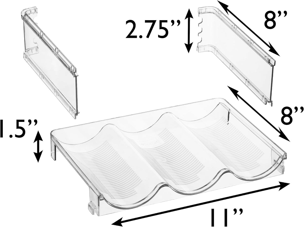 Stackable Clear Bottle Storage Holders