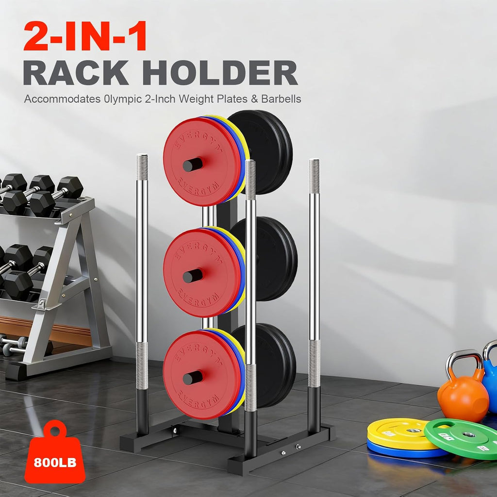 Heavy Vertical Barbell Plate Storage Rack