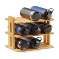 3-Tier Bamboo Bottle Storage Rack