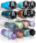 4-Tier Clear Bottle Storage Rack