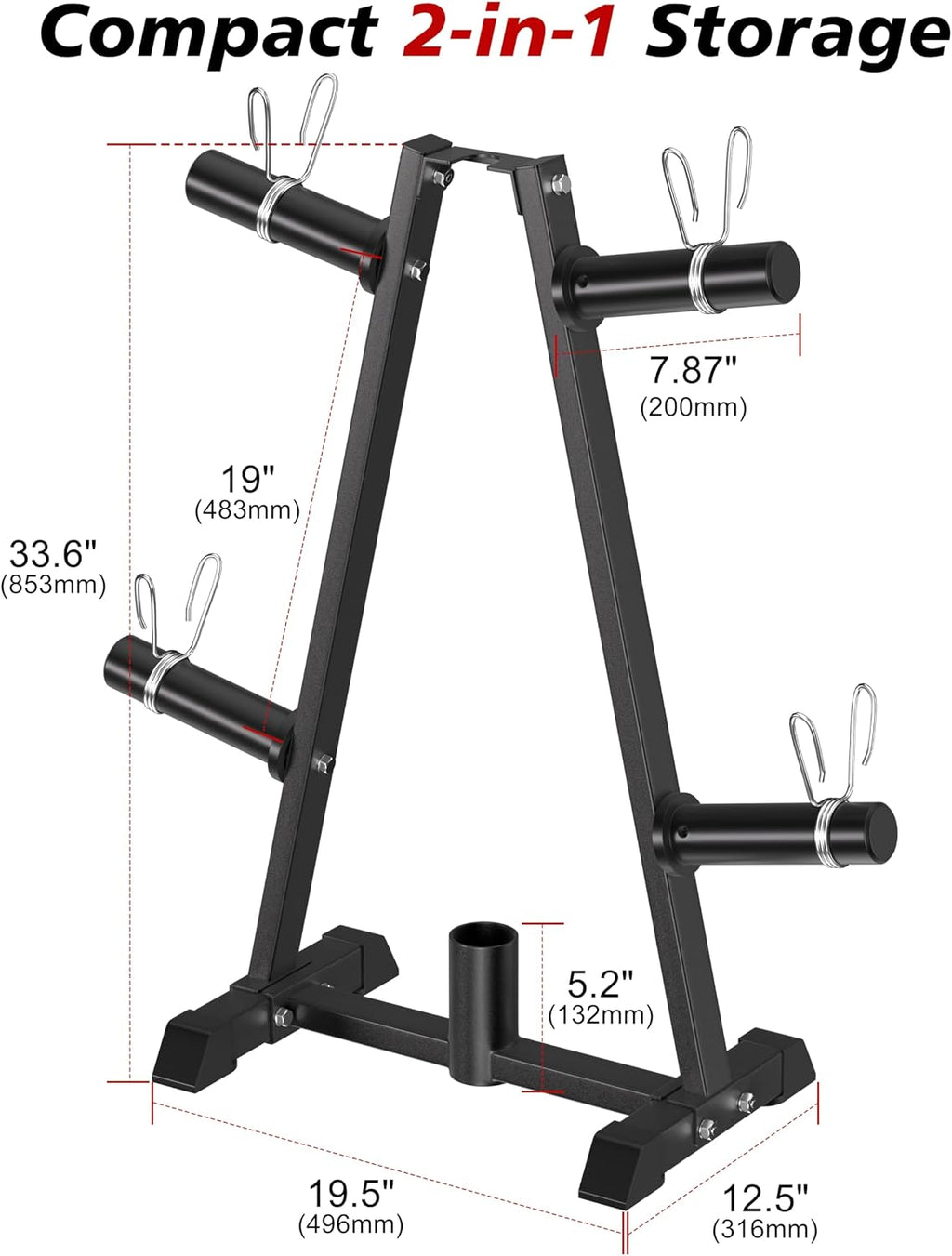 Steel Vertical Dual Size Plate Storage Rack
