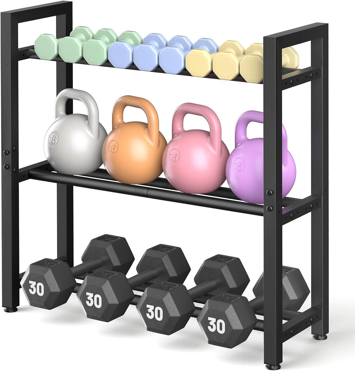 Adjustable Three Tier Weight Storage Rack