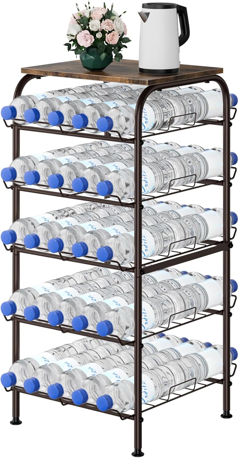5-Tier Metal Bottle Storage Stand