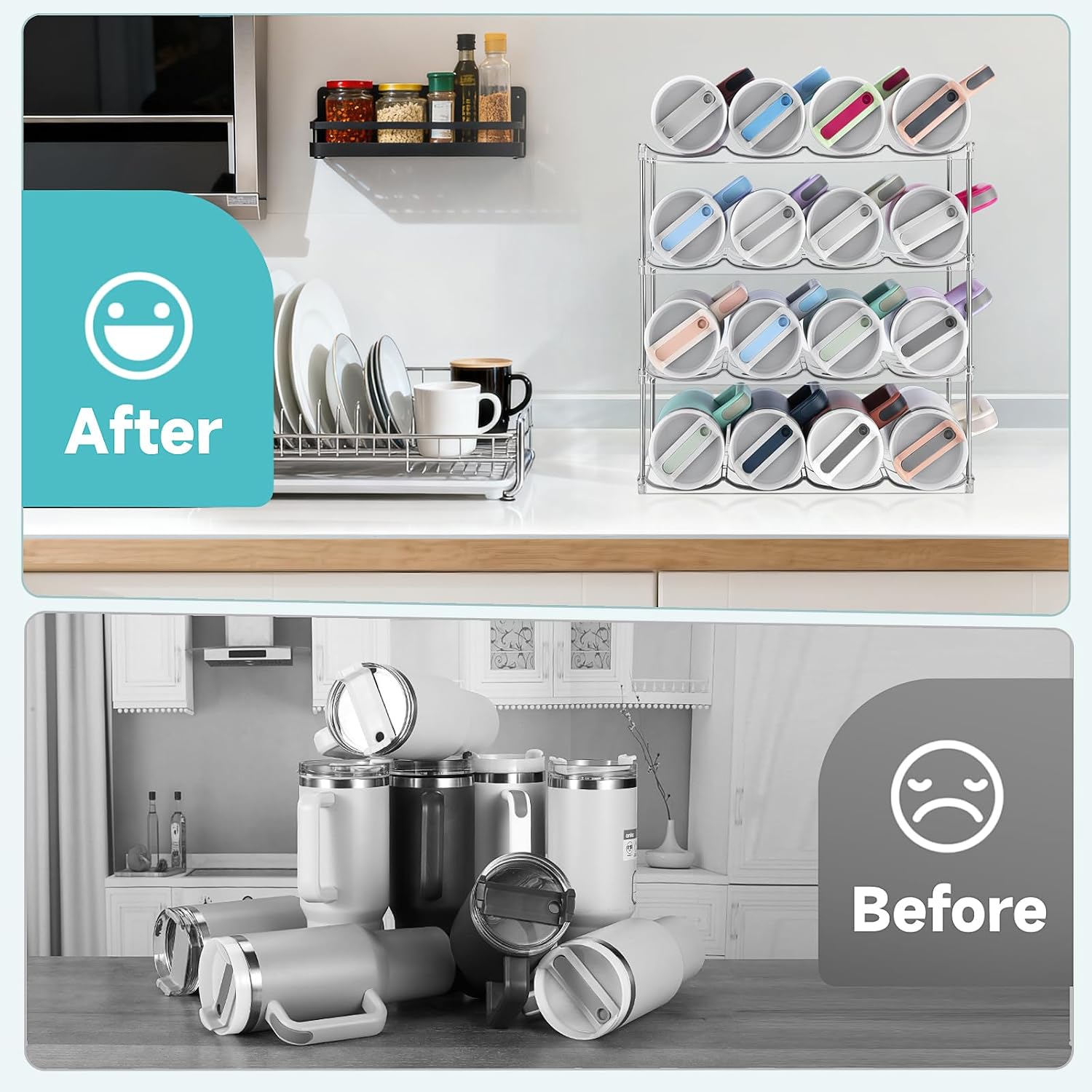 4-Tier Stackable Cup Organizer