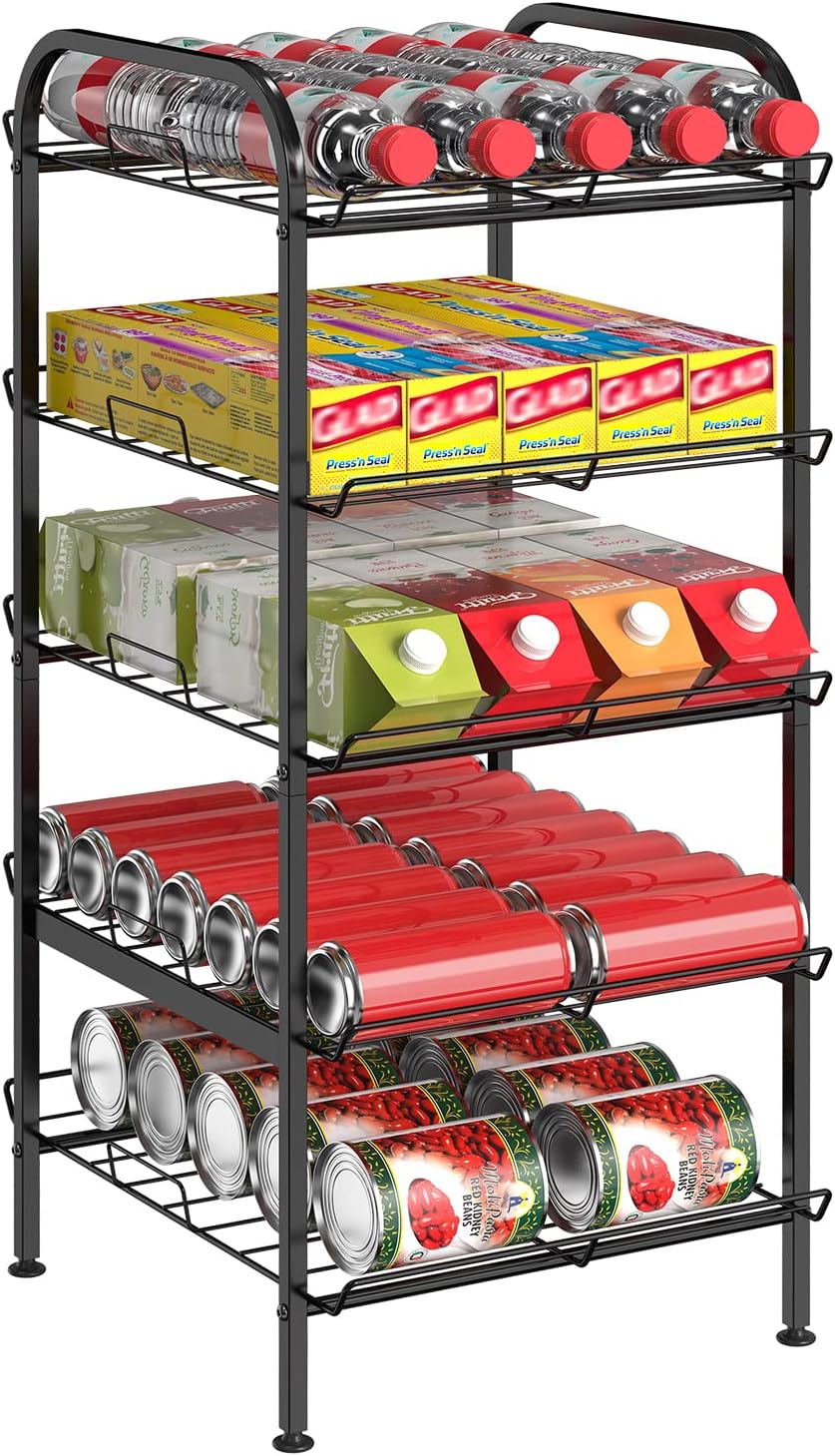 5-Tier Metal Bottle Storage Stand