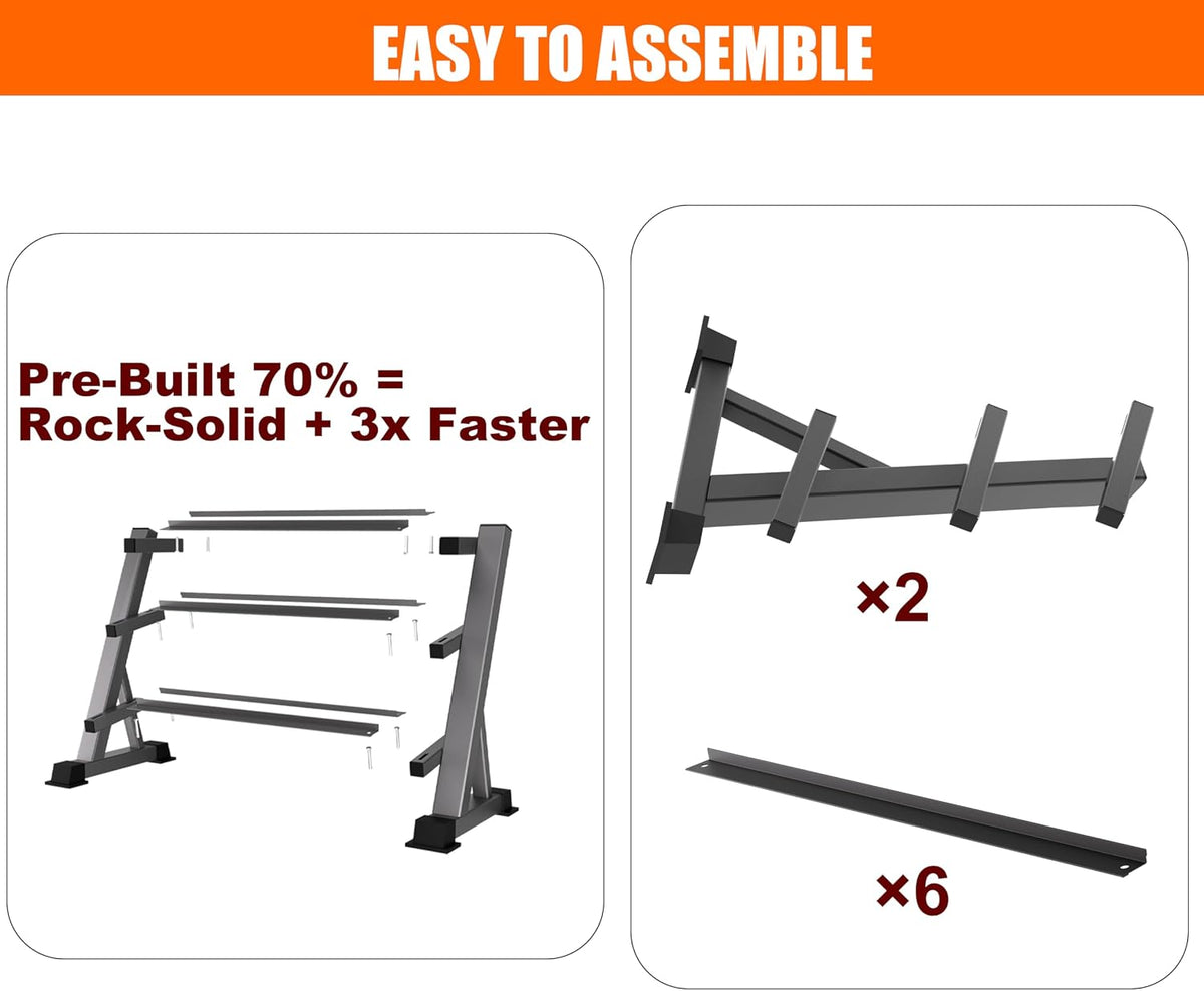Three Tier Heavy Commercial Weight Rack