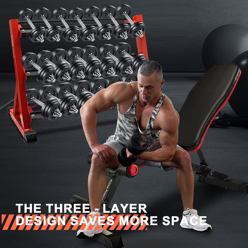 Heavy Three Tier Dumbbell Storage Rack