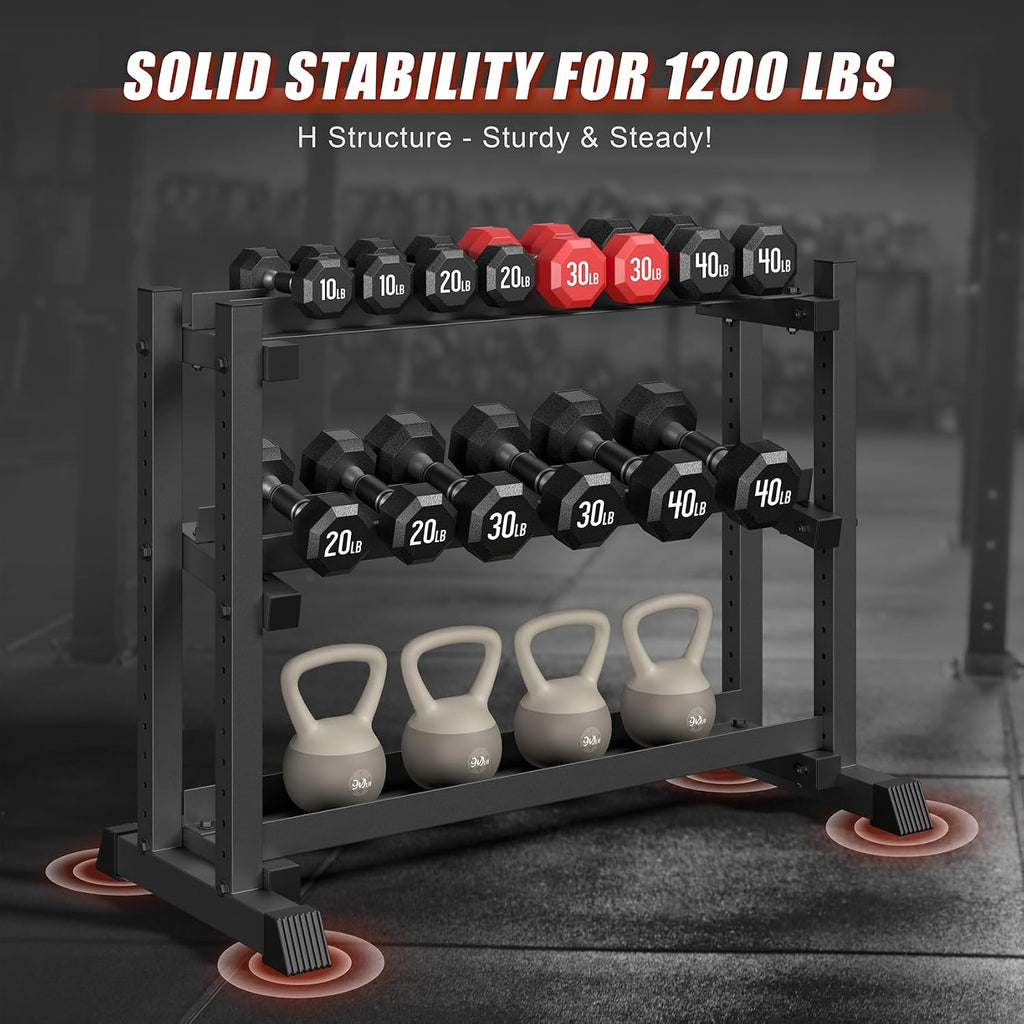 Adjustable Three Tier Weight Storage Rack