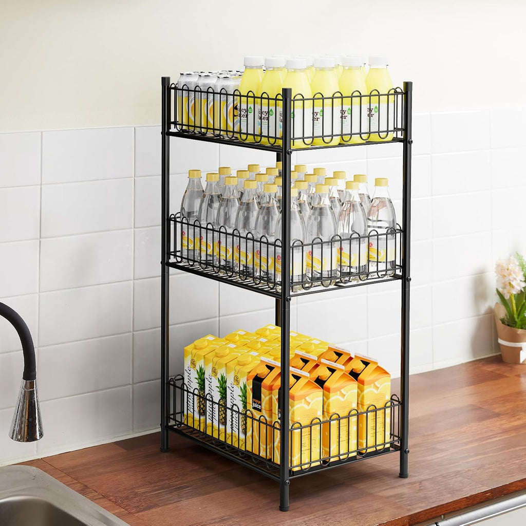 3-Tier Metal Drink Storage Rack