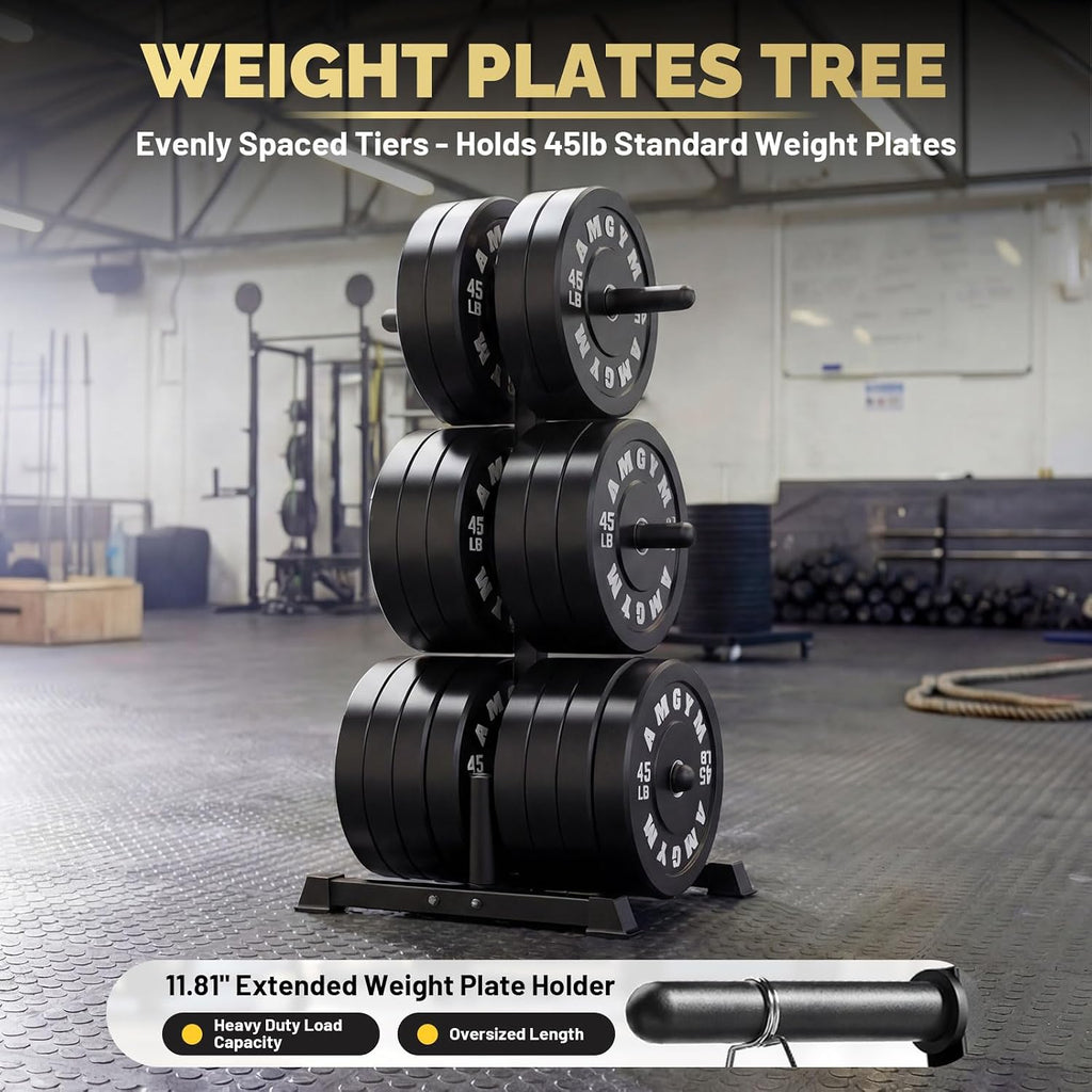 Heavy Dual Size Plate Barbell Storage Rack