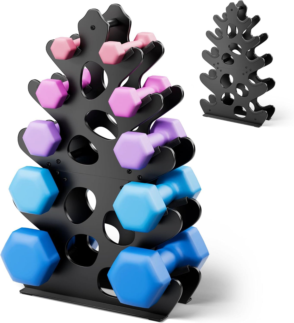 Four Tier Home Gym Dumbbell Storage Rack
