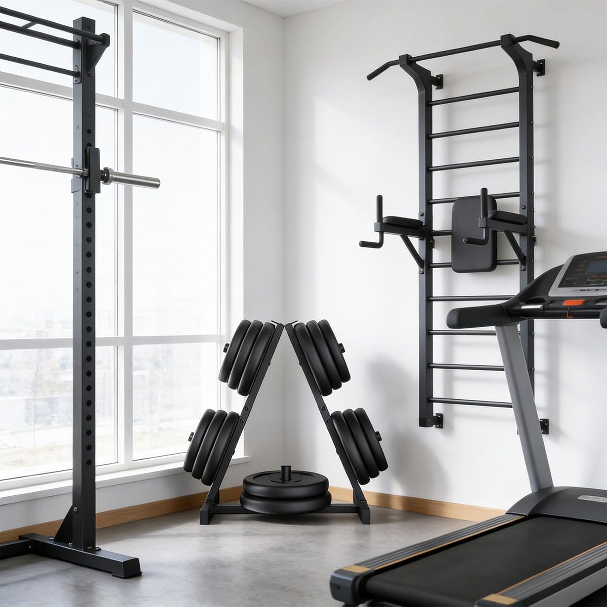 Heavy Home Gym Weight Plate Storage Rack
