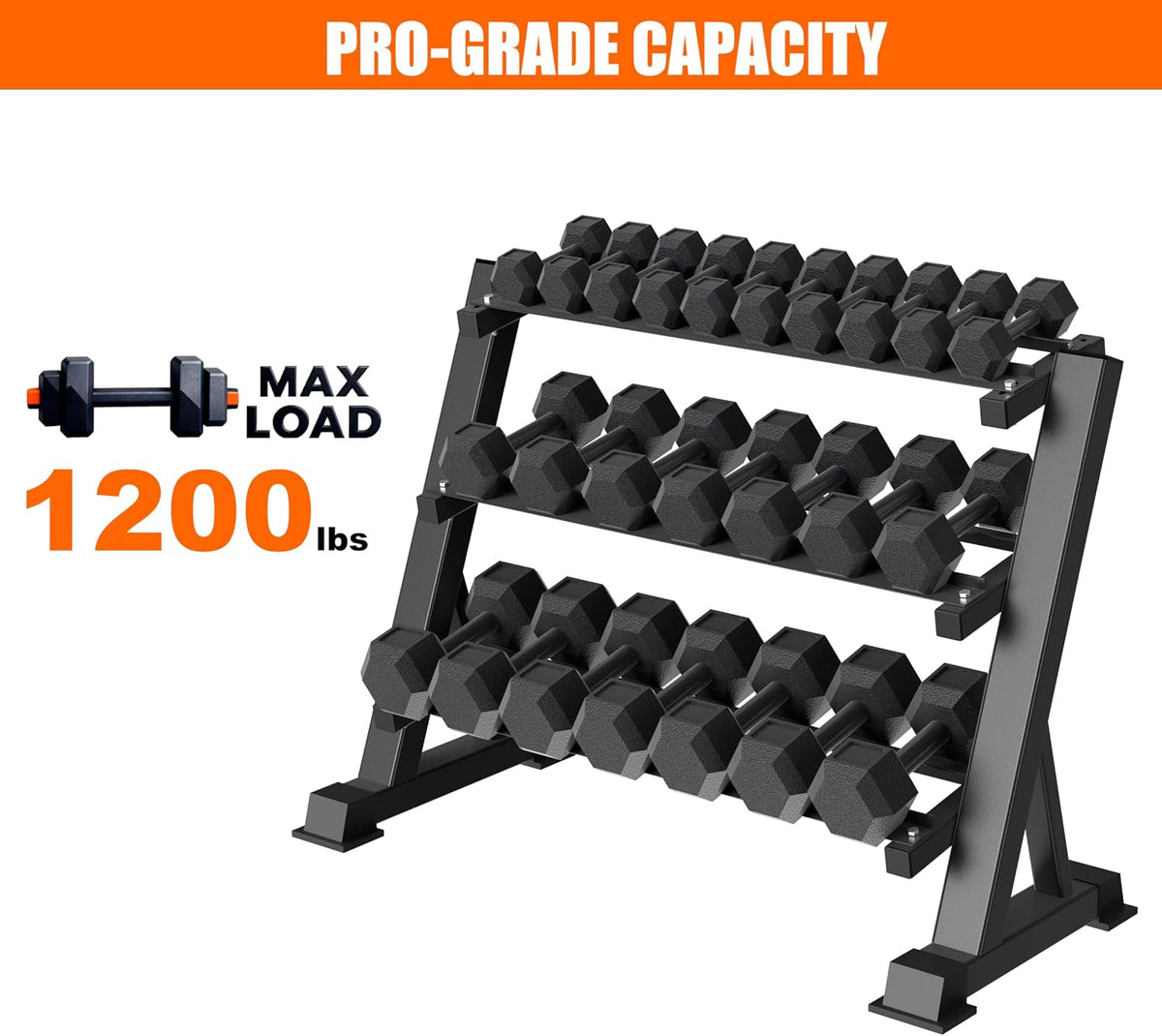 Three Tier Heavy Commercial Weight Rack