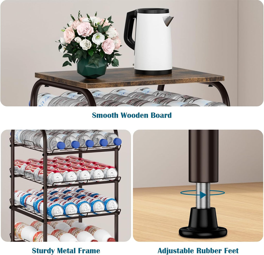 5-Tier Metal Bottle Storage Stand