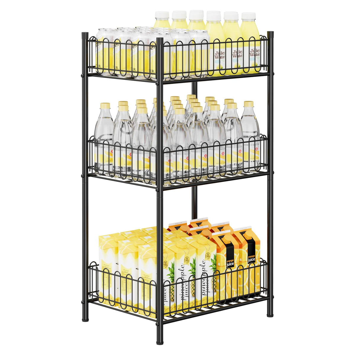 3-Tier Metal Drink Storage Rack