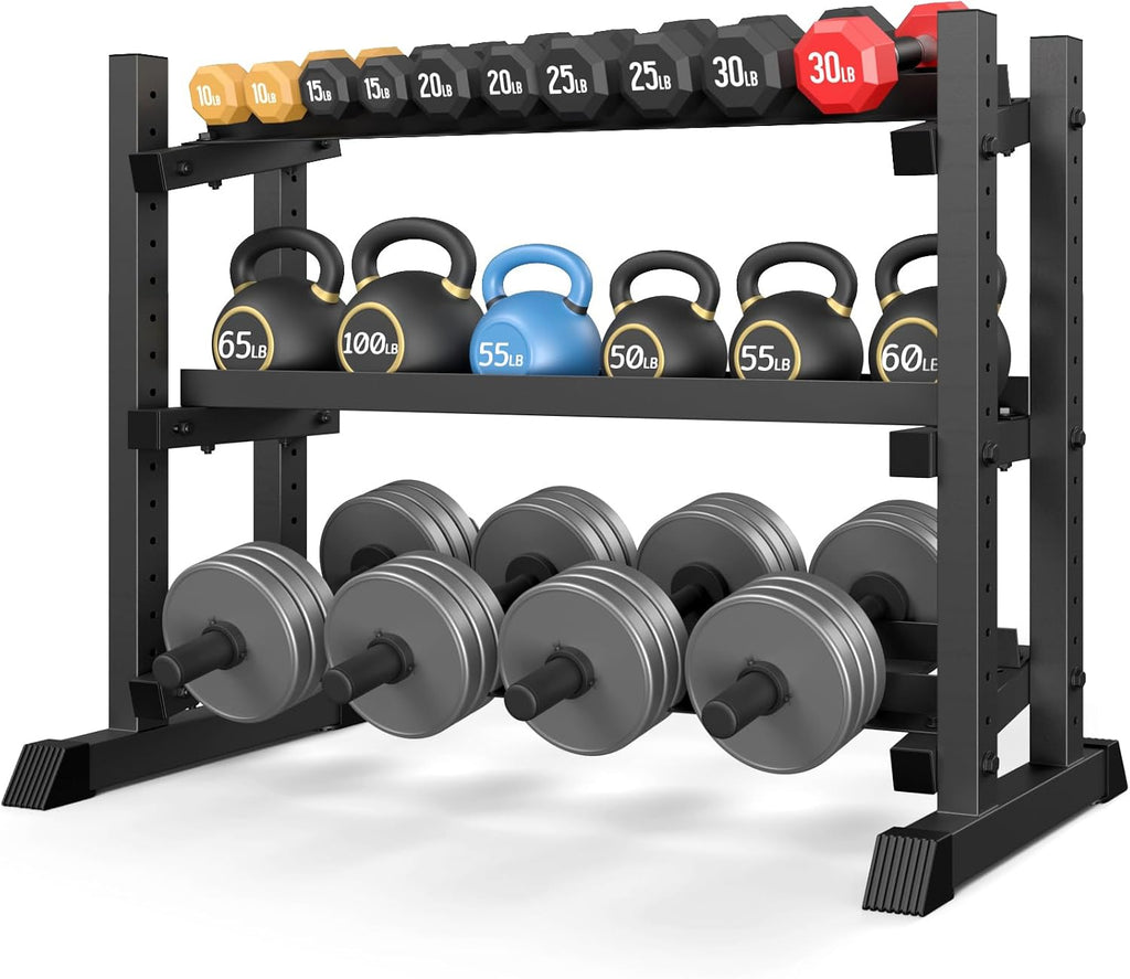 Adjustable Three Tier Weight Storage Rack