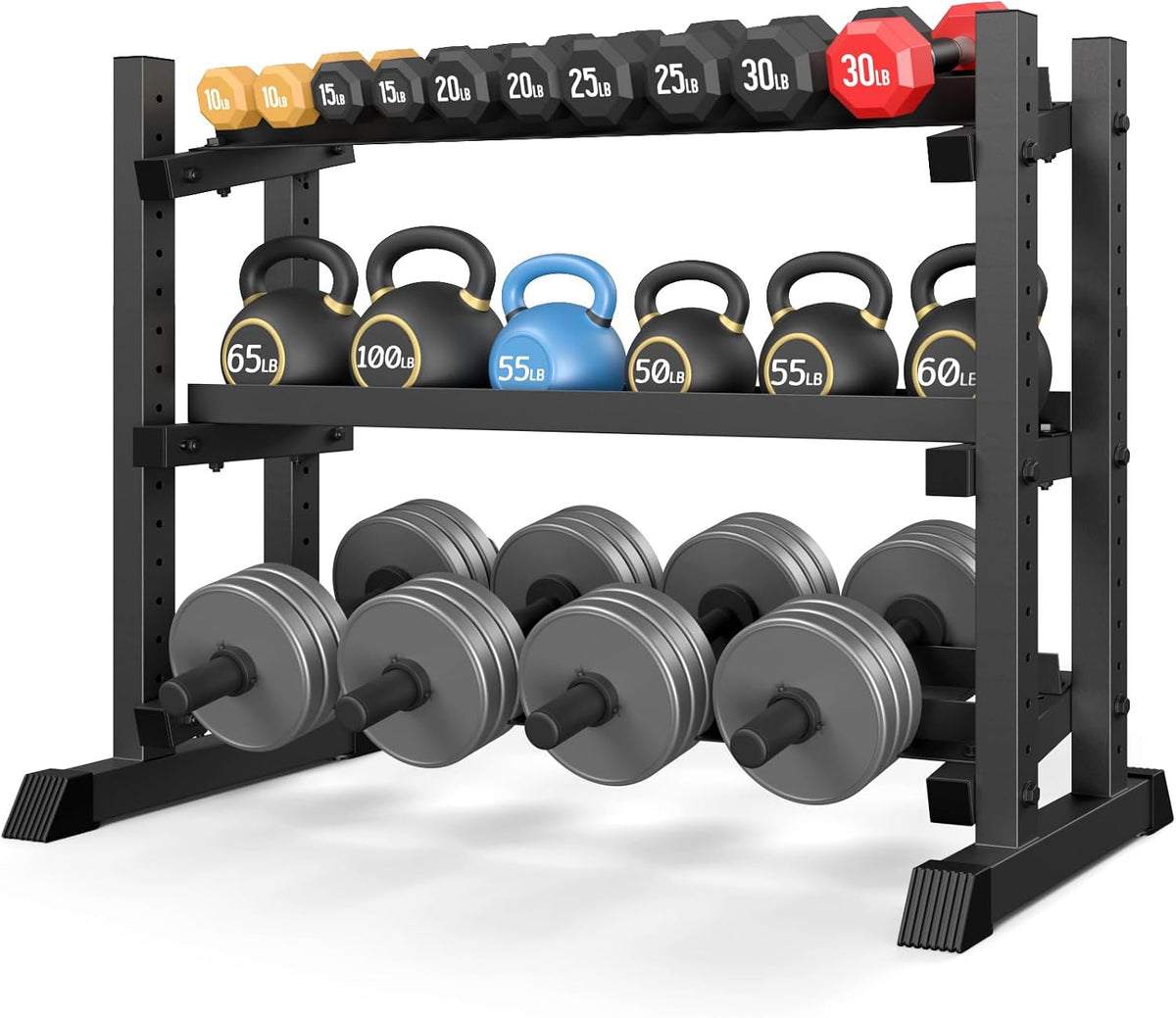Adjustable Three Tier Weight Storage Rack