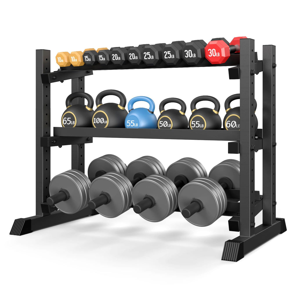 Adjustable Three Tier Weight Storage Rack