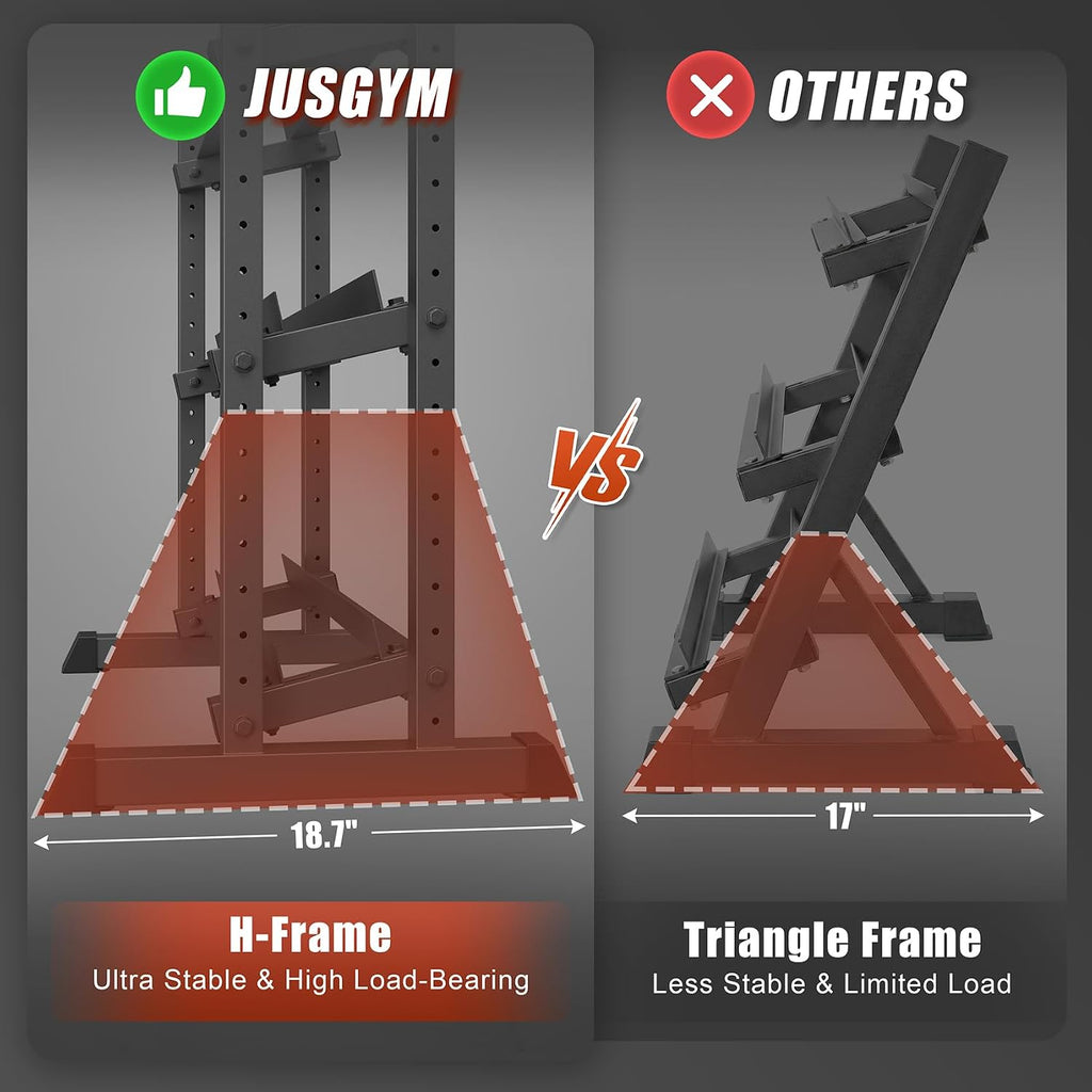 Adjustable Three Tier Weight Storage Rack