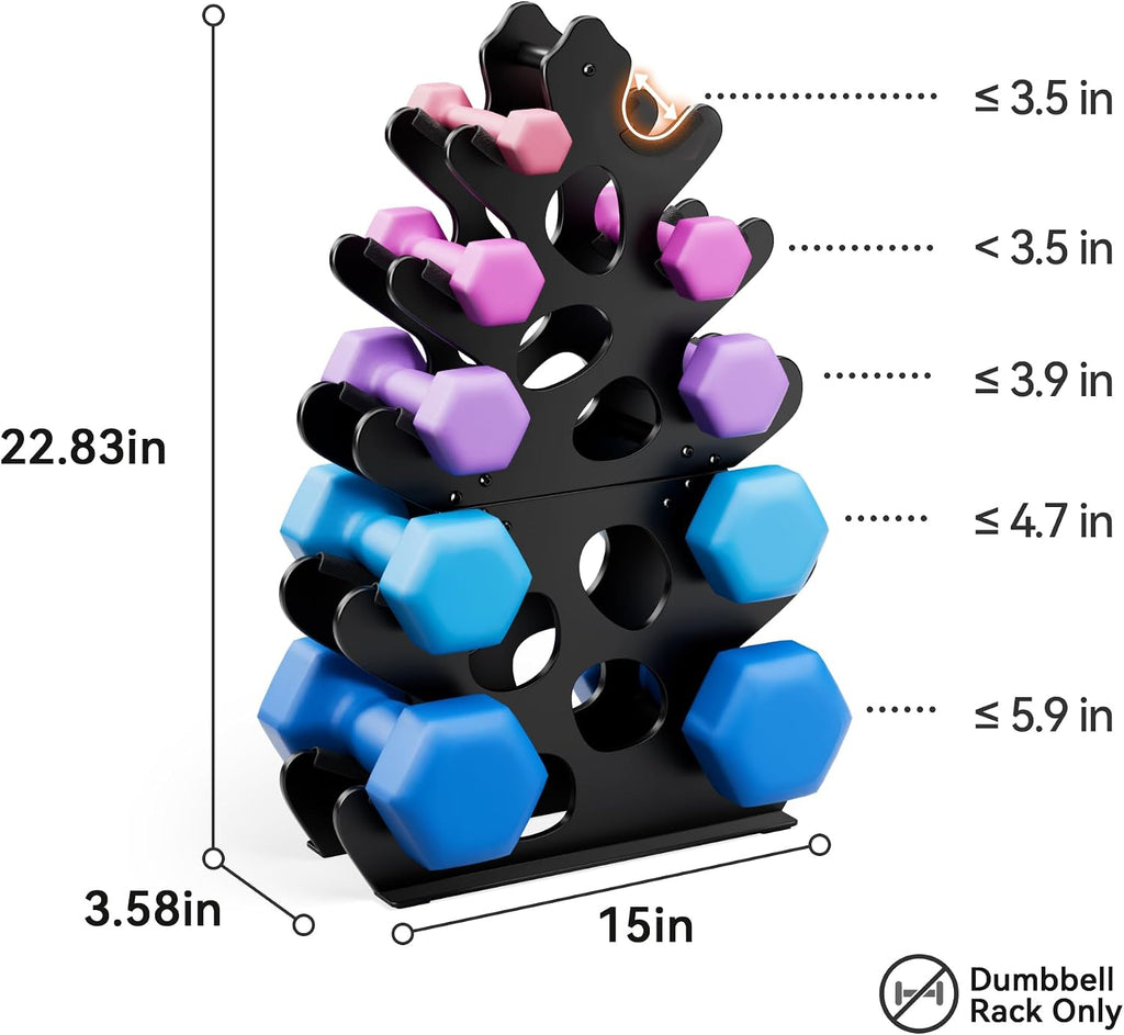 Four Tier Home Gym Dumbbell Storage Rack