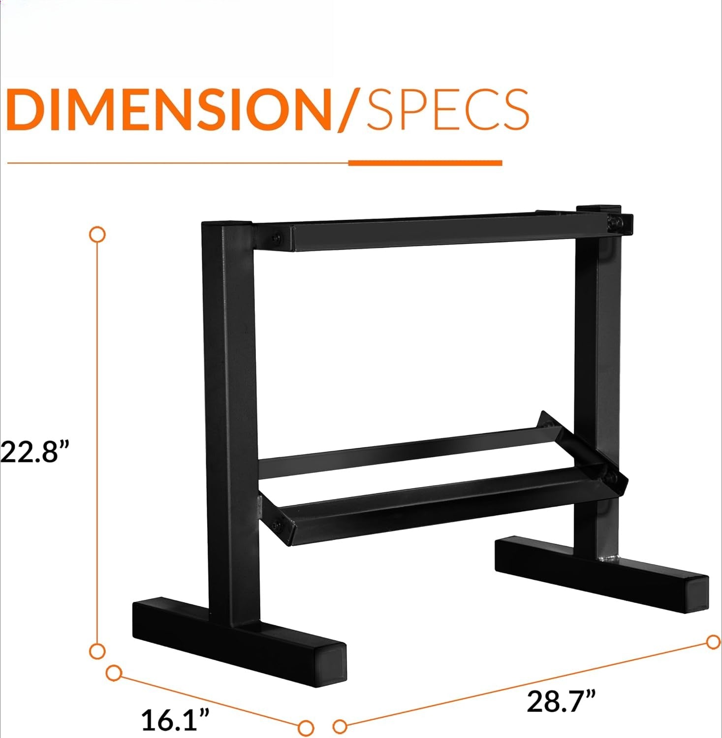 Two Tier Steel Hex Dumbbell Storage Rack