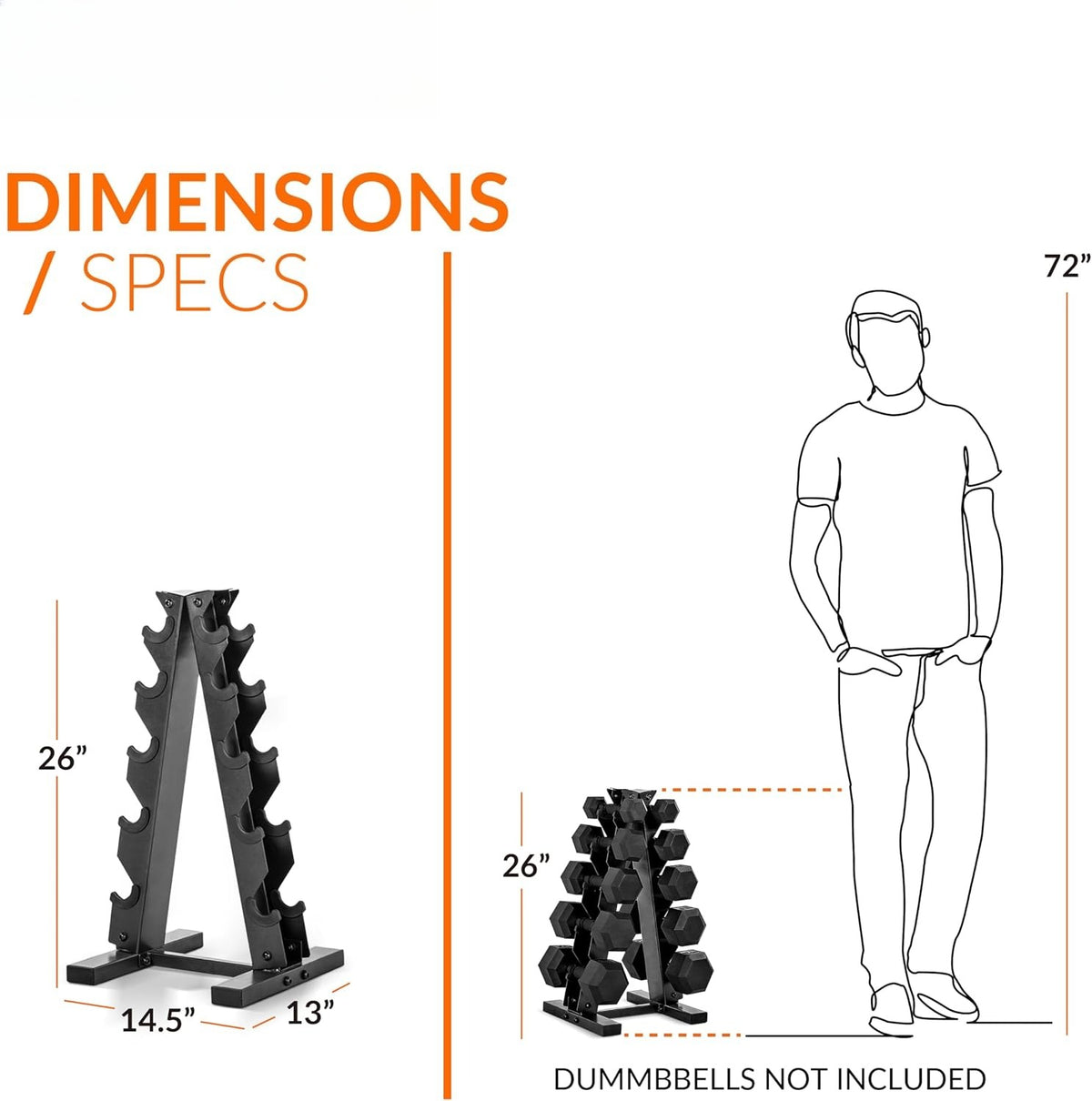 Compact Multi-Tier Dumbbell Storage Rack