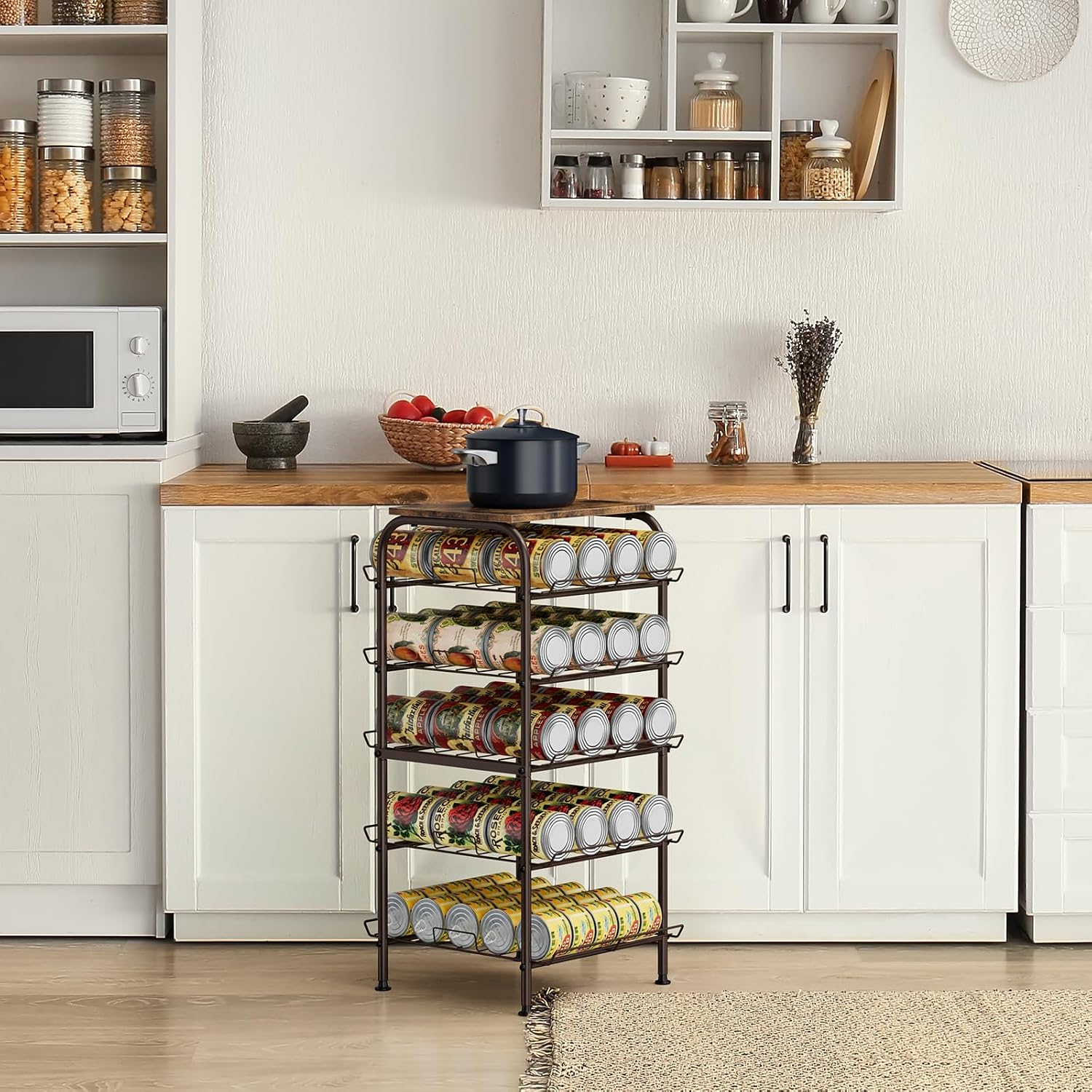 5-Tier Metal Bottle Storage Stand